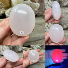 Load image into Gallery viewer, Pink Calcite / Mangano Palm Stones