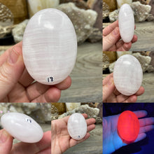 Load image into Gallery viewer, Pink Calcite / Mangano Palm Stones