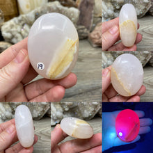 Load image into Gallery viewer, Pink Calcite / Mangano Palm Stones