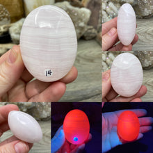 Load image into Gallery viewer, Pink Calcite / Mangano Palm Stones
