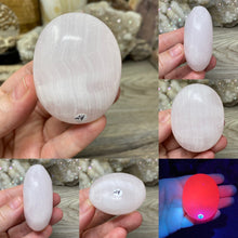 Load image into Gallery viewer, Pink Calcite / Mangano Palm Stones