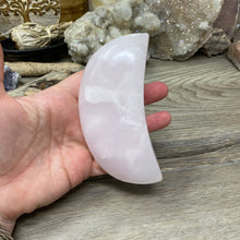将图像加载到图库查看器中,Pink Calcite / Mangano Calcite 4" Moon