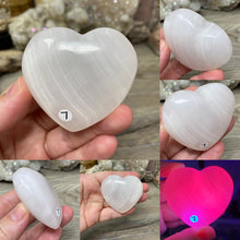 Bild in Galerie-Viewer laden, Pink Calcite / Mangano Calcite 2" Heart Palm Stones