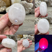 Load image into Gallery viewer, Pink Calcite / Mangano Palm Stones
