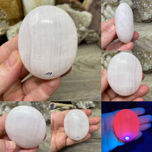Load image into Gallery viewer, Pink Calcite / Mangano Palm Stones