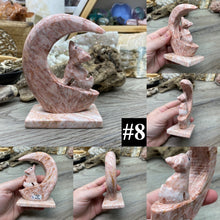 Bild in Galerie-Viewer laden, Onyx 4" Wolf on Crescent Moon from Mexico
