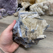 将图像加载到图库查看器中,Blue Kyanite Cluster #02 with Garnet