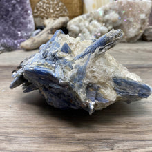 将图像加载到图库查看器中,Blue Kyanite Cluster #02 with Garnet