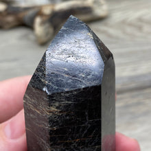 Bild in Galerie-Viewer laden, Black Tourmaline with Hematite and Feldspar Tower #01