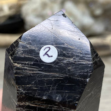 Bild in Galerie-Viewer laden, Black Tourmaline with Hematite and Feldspar Tower #02