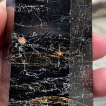 Bild in Galerie-Viewer laden, Black Tourmaline with Hematite and Feldspar Tower #02