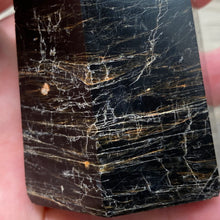Bild in Galerie-Viewer laden, Black Tourmaline with Hematite and Feldspar Tower #02