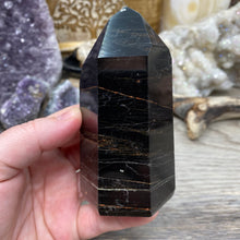 Bild in Galerie-Viewer laden, Black Tourmaline with Hematite and Feldspar Tower #04