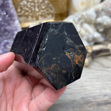 Bild in Galerie-Viewer laden, Black Tourmaline with Hematite and Feldspar Tower #04
