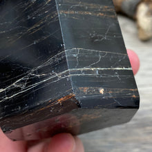 Bild in Galerie-Viewer laden, Black Tourmaline with Hematite and Feldspar Tower #04