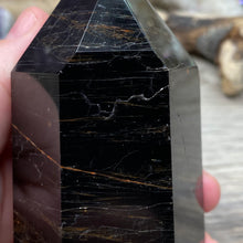 Bild in Galerie-Viewer laden, Black Tourmaline with Hematite and Feldspar Tower #04