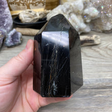 Bild in Galerie-Viewer laden, Black Tourmaline with Hematite and Feldspar Tower #05