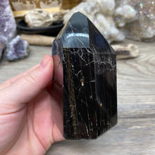 Bild in Galerie-Viewer laden, Black Tourmaline with Hematite and Feldspar Tower #05