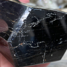 Bild in Galerie-Viewer laden, Black Tourmaline with Hematite and Feldspar Tower #05