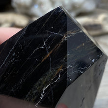 Bild in Galerie-Viewer laden, Black Tourmaline with Hematite and Feldspar Tower #05