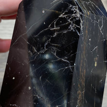 Bild in Galerie-Viewer laden, Black Tourmaline with Hematite and Feldspar Tower #05