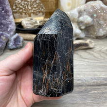 Bild in Galerie-Viewer laden, Black Tourmaline with Hematite and Feldspar Tower #06