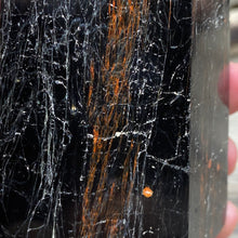 Bild in Galerie-Viewer laden, Black Tourmaline with Hematite and Feldspar Tower #06