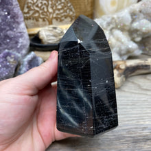 Bild in Galerie-Viewer laden, Black Tourmaline with Hematite and Feldspar Tower #07
