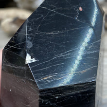 Bild in Galerie-Viewer laden, Black Tourmaline with Hematite and Feldspar Tower #07