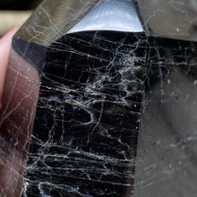 Bild in Galerie-Viewer laden, Black Tourmaline with Hematite and Feldspar Tower #07