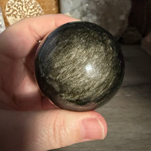 将图像加载到图库查看器中,Gold Sheen Obsidian 54mm Sphere #03