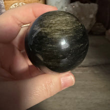 将图像加载到图库查看器中,Gold Sheen Obsidian 54mm Sphere #03