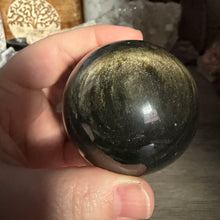 Chargez l'image dans la visionneuse de la galerie, Gold Sheen Obsidian 57mm Sphere #05