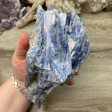 将图像加载到图库查看器中,Blue Kyanite Cluster #04 with Garnet