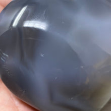 Load image into Gallery viewer, Orca ~ Blue Agate Heart Palm Stone #02