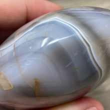 Load image into Gallery viewer, Orca ~ Blue Agate Heart Palm Stone #02