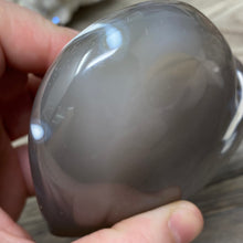 Load image into Gallery viewer, Orca ~ Blue Agate Heart Palm Stone #03