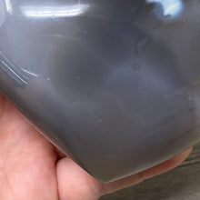 Load image into Gallery viewer, Orca ~ Blue Agate Heart Palm Stone #03