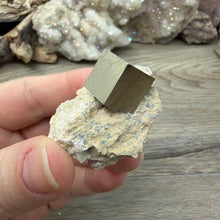 Carica l'immagine nel visualizzatore di Gallery, Cubic Pyrite on Matrix from Spain #07