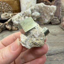 将图像加载到图库查看器中,Cubic Pyrite on Matrix from Spain #12