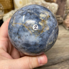 Bild in Galerie-Viewer laden, Dumortierite "Blue Quartz" Large Sphere #02 - 3.05" / 77mm