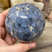 Bild in Galerie-Viewer laden, Dumortierite "Blue Quartz" Large Sphere #02 - 3.05" / 77mm