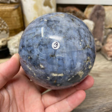 Bild in Galerie-Viewer laden, Dumortierite "Blue Quartz" Large Sphere #03 - 3.35" / 85mm