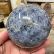 Bild in Galerie-Viewer laden, Dumortierite "Blue Quartz" Large Sphere #03 - 3.35" / 85mm