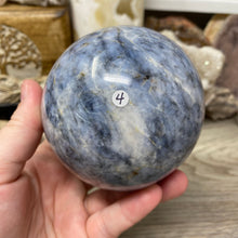 Bild in Galerie-Viewer laden, Dumortierite "Blue Quartz" Large Sphere #04 - 3.45" / 87mm