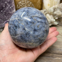 Bild in Galerie-Viewer laden, Dumortierite "Blue Quartz" Large Sphere #04 - 3.45" / 87mm