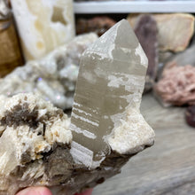 Bild in Galerie-Viewer laden, Smoky Quartz Specimen with Albite and Muscovite