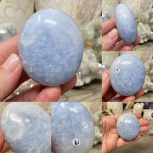 Load image into Gallery viewer, Blue Calcite Palm Stone #19