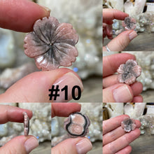 Bild in Galerie-Viewer laden, Rhodochrosite Flowers with Drilled Holes