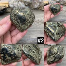 Bild in Galerie-Viewer laden, Pyrite 2" - 3" Druzy Hearts